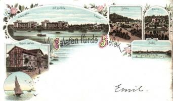 1897 Siófok, floral Schwidernoch litho