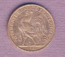 Franciaország 1901. 20Fr Au 6,45g "Marianne" T:2
