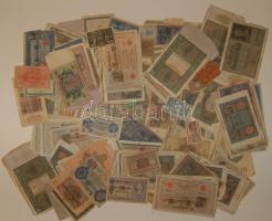 Nagy német bankjegytétel 1022db, csak 1945 előtt, benne Császárság, III.Birodalom, infláció T:II,III,IV