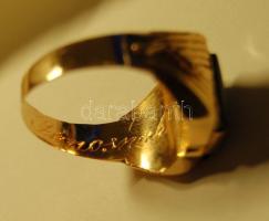 Kádár János 14K Onix köves olasz fémjelzésű Au gyűrűje, amit Kádár Jánosné hagyatékából árvereztek e...