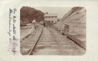 1909 Raholca, Orahovica; Vasútvonal, tehervagonok / railway, wagons, photo (EK)