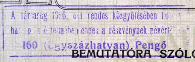Budapest 1908. "Somogyvármegyei Egyesült Helyi Érdekű Vasutak Részvénytársaság" elsőbbségi...