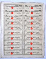 Budapest 1895. "A Lechner Rákosi Téglagyár-Részvénytársaság" részvénye 100Ft-ról, szelvény...