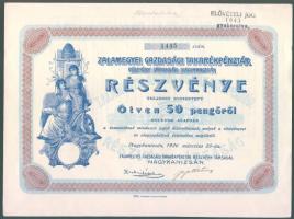 1926. "Zalamegyei Gazdasági Takarékpénztár" részvénye 50P-ről