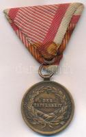 1914. "Ferenc József Bronz Vitézségi Érem" Br kitüntetés mellszalaggal. Szign.: Tautenhayn...