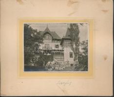 cca 1930-1940 Zebegény, Budapesti Szünidei Gyermektelep Egyesület üdülője, fotó kartonra kasírozva, 9x11,5 cm, karton 17x20 cm