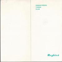 1981 Az FTC meghívója a 23. bajnoki évzáró vacsorára, menükártyával, 2 db