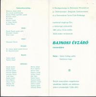 1981 Az FTC meghívója a 23. bajnoki évzáró vacsorára, menükártyával, 2 db