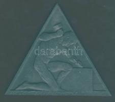 1917. "Világbéke" szabadkőműves háromszögletű emlékérem. Szign:Murányi T:2