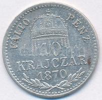 1870KB 10kr Ag "Ferenc József / Váltó Pénz" T:2,2-
Adamo M10.1