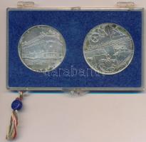 1974. 50Ft Ag + 100Ft Ag "MNB" pár, eredeti, plombált, kék MNB plasztiktokban T:BU patina
...