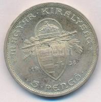 1938. 5P Ag "Szent István" T:2 patina
Adamo P8.1