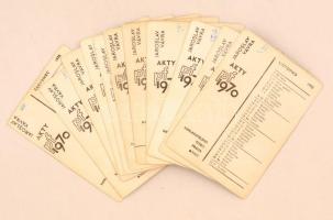 1970 Jaroslav Vávra művészi akt sorozata (12 db) kártyanaptáron, egyik celuksszal ragasztott