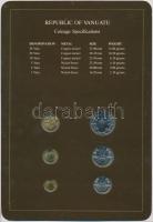 Vanuatu 1983. 1V - 50V 6xklf db, forgalmi szett felbélyegzett kartonlapon T:1 Vanuatu 1983. 1 Vatu -...