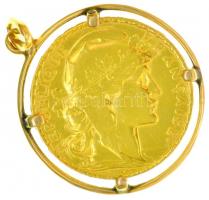 Franciaország 1911. 20Fr Au "Kakas" fém keretben (kerettel együtt 7,88g/0.900) T:2
France...