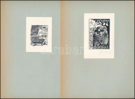 Johannes Juhansoo: 25 ekslibrist puugravüüris. 25 Linómetszetet tartalmazó füzet. / Booklet with 25 ...