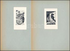 Johannes Juhansoo: 25 ekslibrist puugravüüris. 25 Linómetszetet tartalmazó füzet. / Booklet with 25 ...