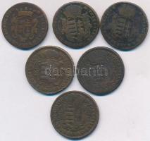 1760. Rézdénár "Mária Terézia" nyílt korona + 1763. Rézdénár "Mária Terézia" zár...