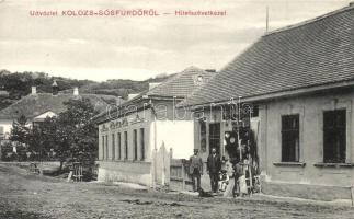 Kolozs, Cojocna, Sósfürdő; Hitelszövetkezet, Budai Endre üzlete, kiadja Singer Jakab / bank, shop