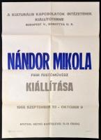 1967 Nándor Mikola kiállítási plakát 50x70 cm