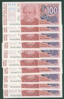 Argentína 1985-90. 100A (20x), benne egymásutáni, ill. kevés ugrású sorszámokkal T:I,I-