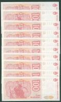 Argentína 1985-90. 100A (20x), benne egymásutáni, ill. kevés ugrású sorszámokkal T:I,I-