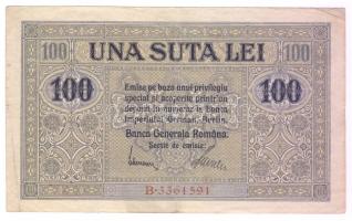 Románia/német megszállás 1917. 100L T:II/III