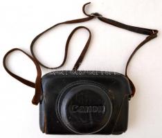 Canon Canonet fényképezőgép 45 mm 1:19 -es objektívvel bőr tokban