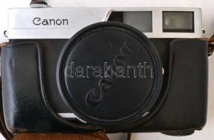 Canon Canonet fényképezőgép 45 mm 1:19 -es objektívvel bőr tokban