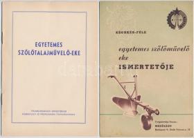 1953-1956 Kis szőlészeti nyomtatvány tétel: növényvédelmi röplap (peronoszpóra ellen), 2 db ismertet...