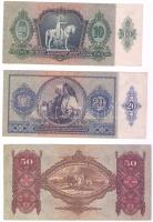 1930-52. 10P, 20P, 50P, 100P nyilaskeresztes fny-sal + 1932. 50P sarló-kalapács fny-sal T:II,III