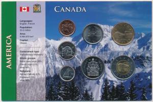 Kanada 1998-2012. 1c-2$ (7xklf) fémpénz szettben, papírtokban T:1-,2  Canada 1998-2012. 1 Cent - 2 Dollars (7xdiff) coin set in paper case C:AU,XF