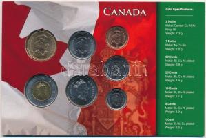 Kanada 1998-2012. 1c-2$ (7xklf) fémpénz szettben, papírtokban T:1-,2 
Canada 1998-2012. 1 Cent - 2 ...