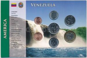 Venezuela 2007. 1c-1B (7xklf) fémpénz szettben, papírtokban T:1,1-  Venezuela 2007. 1 Centimo - 1 Bolivar (7xdiff) coin set in paper case C:UNC,AU