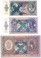 1936. 10P + 1941. 20P + 1943. 1000P T:I Mindegyik nyilaskeresztes fny-sal!
