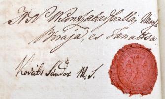 1836 Kiskunszabadszállás város és boltos közötti szerződés a városi előljárók aláírásával és a város...