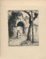 Antonio Gariazzo (1879 - 1964): Ex libris E. Rodina. Rézkarc, papír, jelzett a karcon, 7,5×6 cm