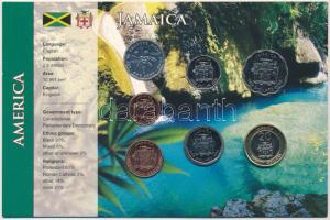 Jamaica 1991-2006. 1c-20$ (7xklf) fémpénz szettben, papírtokban T:1,2 Jamaica 1991-2006. 1 Cent - 20 Dollar (7xdiff) coin set in paper case C:UNC,XF