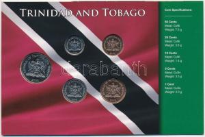 Trinidad és Tobago 2003-2005. 1c-50c (5xklf) fémpénz szettben, papírtokbanT:1-,2 
Trinidad and Toba...