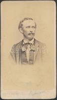 Ormay Ferenc (1835-1876.): énekes, műfordító keményhátú fotója 7x11 cm