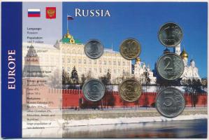 Oroszország 1998-2008. 1k-5R (7xklf) fémpénz szettben, papírtokban T:2  Russia 1998-2008. 1 Kopek - 5 Roubles (7xdiff) coin set in paper case C:XF