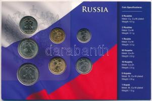 Oroszország 1998-2008. 1k-5R (7xklf) fémpénz szettben, papírtokban T:2 
Russia 1998-2008. 1 Kopek -...
