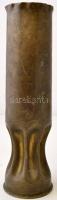 1923 Töltényhüvely készült emlék váza, gravírozott, m:31 cm