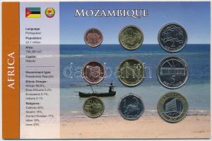 Mozambik 2006. 10m-1C (9xklf) fémpénz szettben, papírtokban T:1- Mozambique 2006. 10 Meticais - 1 Centavo (9xdiff) coin set in paper case C:AU