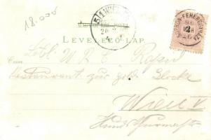 1899 Fertőfehéregyháza, Sopronfehéregyháza, Donnerskirchen; Ferenc József Őrtorony, vasútállomás / F...