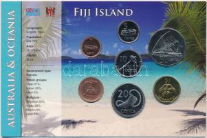 Fidzsi-szigetek 1999-2006. 1c-1$ (6xklf) fémpénz szettben, papírtokban T:1-,2 Fiji Island 1999-2006. 1 Cent - 1 Dollar (6xdiff) coin set in paper case C:AU,XF