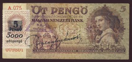 Korona, pengő tétel posta, ill. okmánybélyegekkel, bélyegzőkkel 4klf db T:II,III