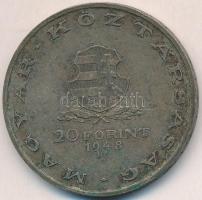 1948. 20Ft Ag "Táncsics" T:2,2- patina
Adamo EM3