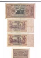 Német Birodalom 1940-es évek 4db bankjegy jobbakkal + Oroszország/Szovjetunió 1917-1947. 3db bankjeg...