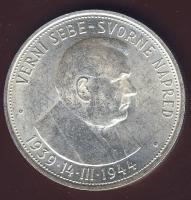 Szlovákia 1939. 20K Ag "Tiso" + 1941. 20K Ag (2x) + 10K Ag 2klf keresztvariáns + 1944. 50K Ag (2x) "Tiso" T:2+,2